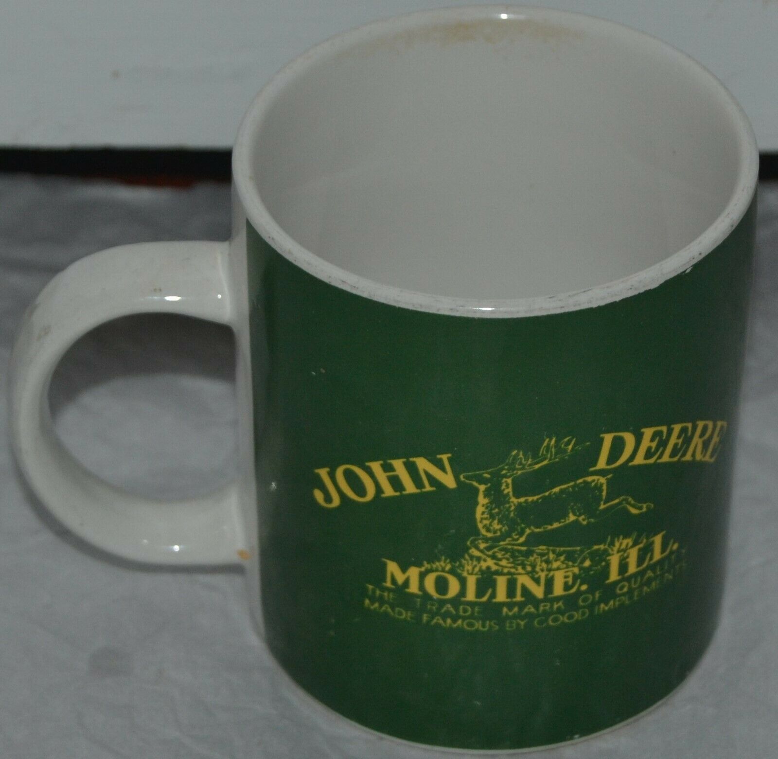 Primary image for John Deere Coffee Mug Cup 11 Oz Moline Illinois Tractor Green Gibson