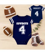 Dak  Prescott Dallas  Cowboys Uniform Jersey Bodysuit Onesie Set - $456.30 MXN - $1,514.93 MXN
