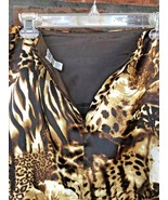 Leopard Print Stretch Skirt Size 2 Pencil Animal Print Fully Lined Roar ... - $21.85