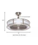 HDC - Brette II 23 in. LED Indoor/Outdoor Brushed Nickel Ceiling Fan - $178.19