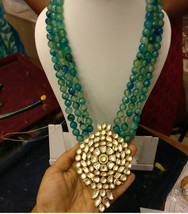 VeroniQ Trends-Designer Raani haar Multi Strand Necklace Set in Kundan And Faux  - £99.91 GBP