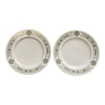 Vintage Buckingham Japan Fine China 6.5” Plates Set of 2 Floral Border G... - $14.40