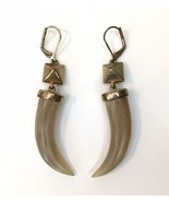 Vince Camuto Faux Horn Drop Dangle Hook Statement Earrings Signed - £17.24 GBP