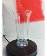 Pressed Glass Fluted Trumpet Bud Vase 11&quot;x6&quot;x6&quot; - Small Clear Glass Flow... - £7.86 GBP
