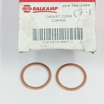 2x Napa Balkamp 704-1364 For Jeep Jeepster Fits 7/8 M22 Copper Drain Plu... - $24.27