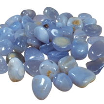 Blue Lace Agate Tumble Stones 250g - for Crafts and Spiritual Practices - £37.09 GBP
