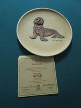 1979 The Baby Animals Akiku - The Seal Pup HANDSIGNED Collector Plate Ni... - $46.05