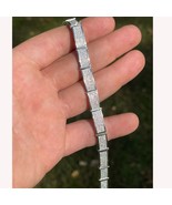 MOISSANITE Diamond Test Men&#39;s Hip Hop 8mm Custom Bracelet Real 925 Silve... - €207,67 EUR