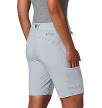 Womens 8 New NWT Columbia Light Gray Hike Shorts Pockets Long UPF 50 Tra... - $98.01