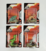 Jurassic World Micro Collection Set of 4 T-Rex Raptor Dimetrodon Triceratops NEW - £8.82 GBP