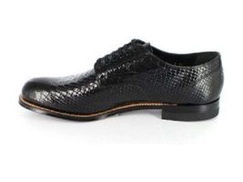 Mens Madison Anaconda Print Leather Stacy Adams Shoes Black 00055-001 image 4