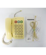 AT&T Big Button Plus Telephone 905 White Corded Desk Wall Touch Tone w/Guide - $461.16 MXN