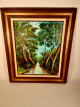 Vintage Mid Century Cuban Oil on Canvass, Landscape Scene, Signed Fabio - £42.95 GBP