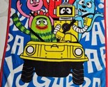 2011 Funhouse Yo Gabba Gabba Fleece Throw Cover for Toddler/ Kids 28 X 42 - £21.27 GBP