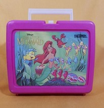 Vintage 90&#39;s Disney&#39;s The Little Mermaid Thermos Lunch Box USA Made By T... - £14.88 GBP