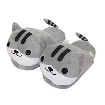 Winter Ladies Home Cartoon Cute Cat Plush Slippers Couple Warm Indoor Soft Botto - £20.62 GBP