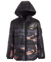 Michael Kors Big Boys Camo-Print Hooded Puffer Jacket - £59.57 GBP