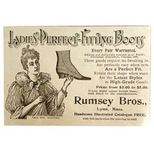 Rumsey Bros Ladies Boots 1894 Advertisement Victorian Footwear 5 ADBN1yy - $19.99