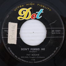 Pat Boone – Don&#39;t Forbid Me / Anastasia - 1956 45 rpm 7&quot; Single Record 45-15521 - £2.48 GBP