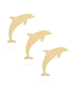 3 Dolphin Unfinished Wooden Shapes Craft Cutouts DIY Unpainted 3D Plaques 4 - £22.30 GBP