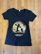 Calvin and Hobbes Let&#39;s Go To Play Women’s Small Vneck Short Top T-Shirt - £10.14 GBP