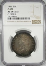 1826 NGC AU Details O-109 Capped Bust Half Dollar Certified Coin AK28 - £350.84 GBP
