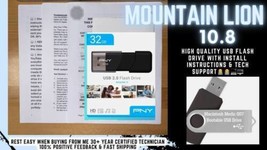 Mac OS X  Mountain Lion Bootable USB Flash Drive 15 Page Guide  - £23.50 GBP