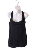 Lululemon Sport Tank Top Black Mesh Strap Attached Bra Tank Top 8 - £15.76 GBP