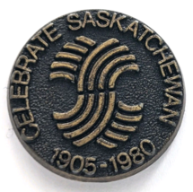 VTG 1980 Celebrate Saskatchewan 75 Years Pin Canada Souvenir Wheat Sheaf... - £10.31 GBP