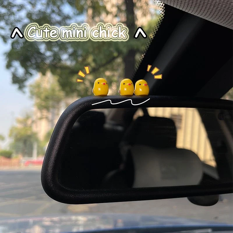 5/10/20PCS Cute Chicken Car Interior Decoration Cartoon Auto Rearview Mi... - £10.98 GBP+