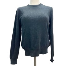 Design Assets Sweater Women&#39;s Medium Black 4 Button Shoulder Long Sleeves - £14.79 GBP