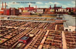 Vtg Postcard Union Stock Yards, South Side Chicago IL., Postmarked 1943 - £5.12 GBP