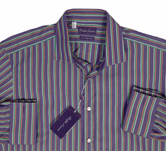 NEW $495 Ralph Lauren Purple Label Dress Shirt! 16.5  120&#39;s 2 Ply Cotton  Italy - £151.52 GBP