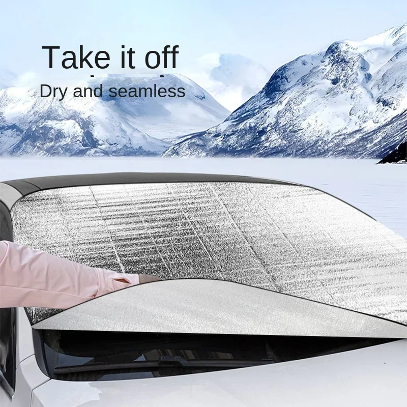  car snow shield 200 70cm front windshield snow cover sun visor anti snow and anti thumb155 crop