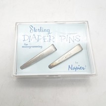Vintage Napier Sterling Silver Diaper Pins for Monogramming Never Used - £40.15 GBP