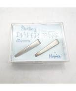 Vintage Napier Sterling Silver Diaper Pins for Monogramming Never Used - £39.10 GBP