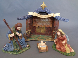 VTG 2007 Hawthorne Village Thomas Kinkade Nativity Creche Joseph Mary Jesus 4 Pc - £39.17 GBP