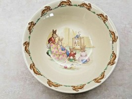 Royal Doulton BUNNYKINS &quot;TV Time&quot; Porcelain CEREAL or SOUP BOWL (Albion ... - $21.65