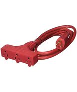 Master Electrician 04004ME 6-Feet 3 Outlet Extension Cord, Red - $463.82 MXN