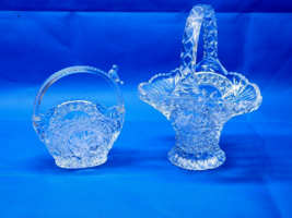 Vintage Hofbauer Byrdes Collection - Pair Of 2 Matched Lead Crystal Baskets - £43.83 GBP