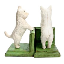 Westie Cast Iron Bookends Heavy West Highland White Terrier Dog Book Ends New - £41.88 GBP