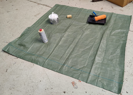 Green Paint Dust DIY Decorating large Cover BBQ Garden Waste Jute 3 Bags... - $13.54