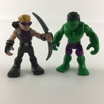 Playskool Marvel Super Hero Squad Avengers Hawkeye Hulk Mini 2.5&quot; Figures Lot - £17.04 GBP