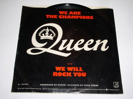 Queen We Are The Champions 45 Rpm Record Vintage Picture Sleeve Elektra Label - £15.22 GBP