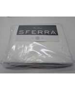 Sferra Celeste White King Sheet Set 4 Piece Solid Cotton Percale 406TC I... - $622.00
