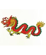 Dragon Patches Iron On Large Back Patch Chinese Beautiful Colorful Red G... - $26.74