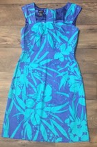 Spencer Dress Size 4 Blue Floral With Big Jewel Buttons Down Back NWT Go... - $28.04