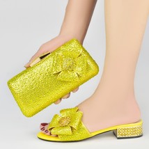 Set Fashion Sandals Italian Design Shoes And Bag Rhinestones Wedding Par... - £87.81 GBP