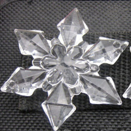 20Pcs Clear Sew Acrylic Crystal Snowflakes Sewing XMAS Wedding Table Decoration - £6.84 GBP