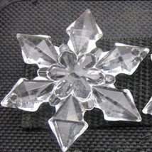 20Pcs Clear Sew Acrylic Crystal Snowflakes Sewing XMAS Wedding Table Dec... - $8.70
